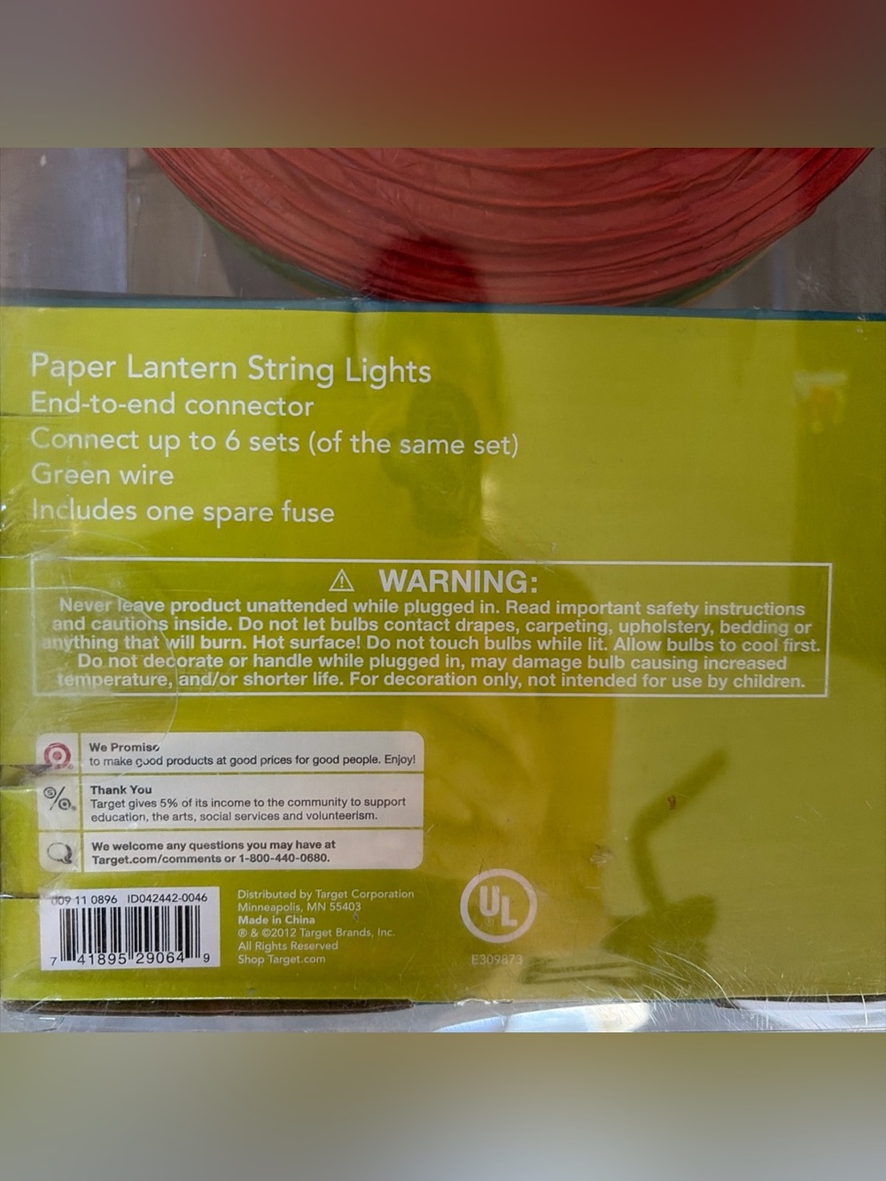 Room Essentials Paper Lantern String Lights - Picture 4 of 4
